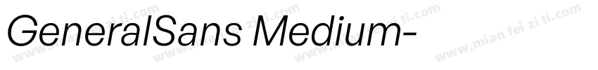 GeneralSans Medium字体转换